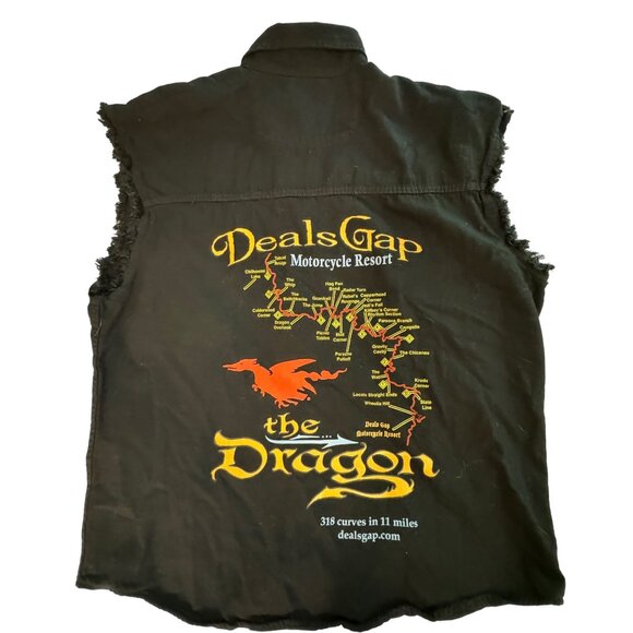 The Dragon - Deal's Gap Sleeveless Button Down Vest/Shirt - Picture 1 of 6